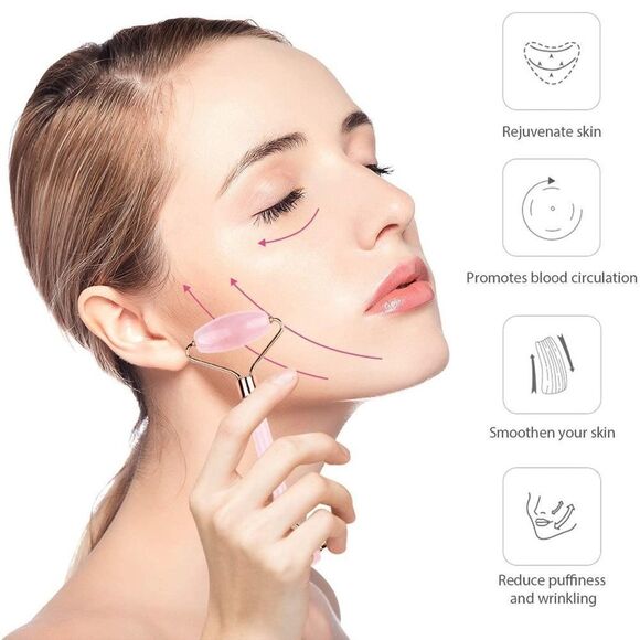 NWT Rose Quartz Roller for Eyes, Face, Neck - Picture 4 of 7